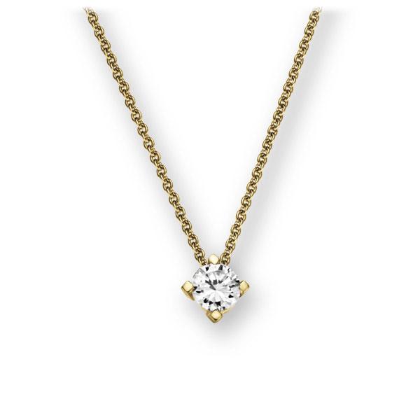 Collier in Gelbgold 585 mit zus. 0,1 ct. Brillant tw, vs von 123gold - E-2U77Z-GG5-1TT9DZ Collier in Gelbgold 585 mit zus. 0,1 ct. Brillant tw, vs von 123gold - E-2U77Z-GG5-1TT9DZ
