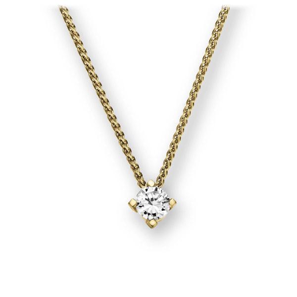 Collier in Gelbgold 585 mit zus. 0,1 ct. Brillant tw, vs von 123gold - E-2U7KT-GG5-1TT9DZ Collier in Gelbgold 585 mit zus. 0,1 ct. Brillant tw, vs von 123gold - E-2U7KT-GG5-1TT9DZ