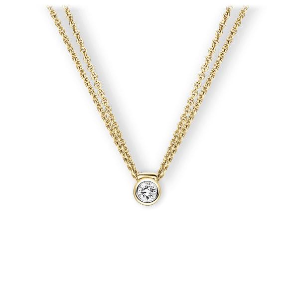 Collier in Gelbgold 585 mit zus. 0,1 ct. Brillant tw, vs von 123gold - E-3VB50-GG5-1Z8K4Z Collier in Gelbgold 585 mit zus. 0,1 ct. Brillant tw, vs von 123gold - E-3VB50-GG5-1Z8K4Z