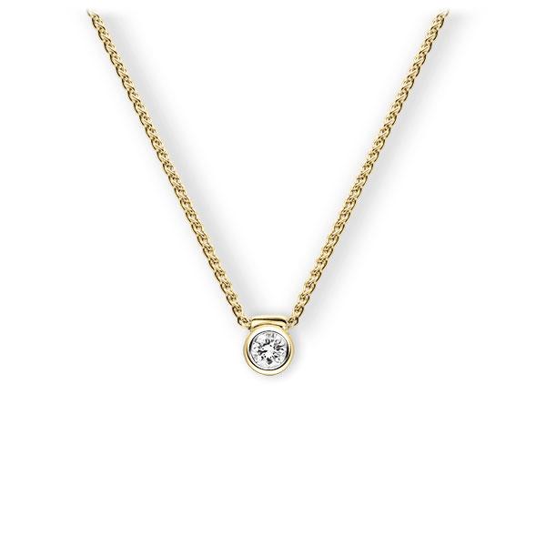 Collier in Gelbgold 585 mit zus. 0,1 ct. Brillant tw, vs von 123gold - E-3VBBQ-GG5-1Z8K4Z Collier in Gelbgold 585 mit zus. 0,1 ct. Brillant tw, vs von 123gold - E-3VBBQ-GG5-1Z8K4Z