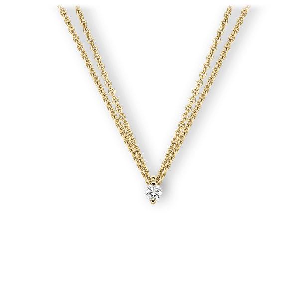 Collier in Gelbgold 585 mit zus. 0,1 ct. Brillant tw, vs von 123gold - E-3VBLU-GG5-1TNC0Z Collier in Gelbgold 585 mit zus. 0,1 ct. Brillant tw, vs von 123gold - E-3VBLU-GG5-1TNC0Z
