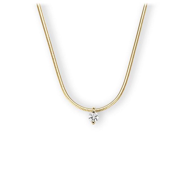 Collier in Gelbgold 585 mit zus. 0,1 ct. Brillant tw, vs von 123gold - E-3VBUA-GG5-1TNC0Z Collier in Gelbgold 585 mit zus. 0,1 ct. Brillant tw, vs von 123gold - E-3VBUA-GG5-1TNC0Z