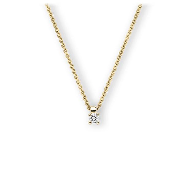 Collier in Gelbgold 585 mit zus. 0,1 ct. Brillant tw, vs von 123gold - E-3WI54-GG5-1TT9DZ Collier in Gelbgold 585 mit zus. 0,1 ct. Brillant tw, vs von 123gold - E-3WI54-GG5-1TT9DZ