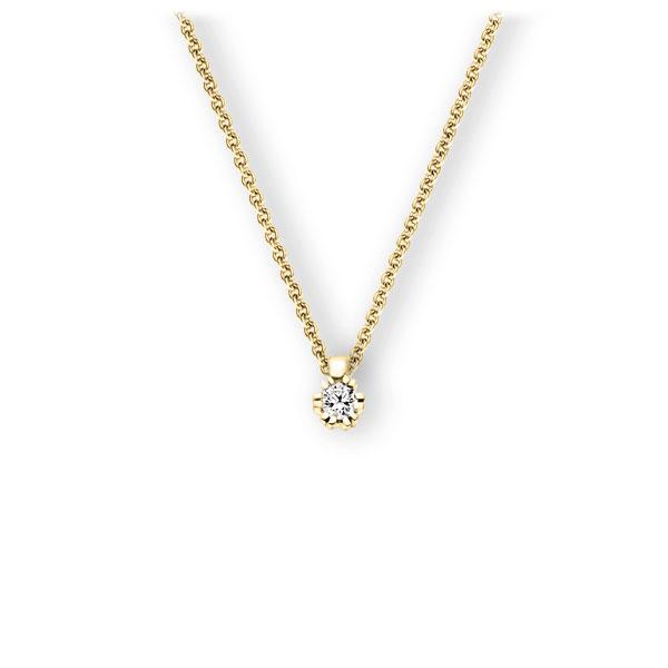 Collier in Gelbgold 585 mit zus. 0,1 ct. Brillant tw, vs von 123gold - E-3WIK0-GG5-1TMRBZ Collier in Gelbgold 585 mit zus. 0,1 ct. Brillant tw, vs von 123gold - E-3WIK0-GG5-1TMRBZ