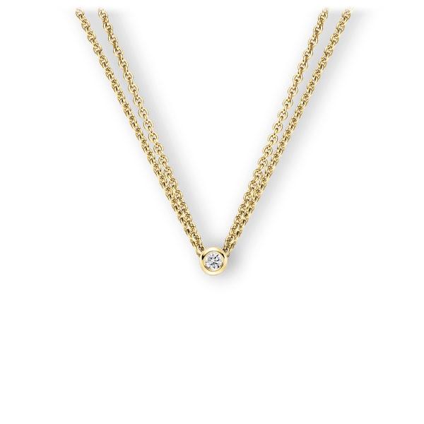 Collier in Gelbgold 585 mit zus. 0,1 ct. Brillant tw, vs von 123gold - E-3WJHI-GG5-1Z8K4Z Collier in Gelbgold 585 mit zus. 0,1 ct. Brillant tw, vs von 123gold - E-3WJHI-GG5-1Z8K4Z