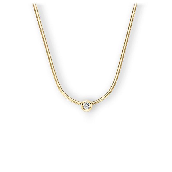 Collier in Gelbgold 585 mit zus. 0,1 ct. Brillant tw, vs von 123gold - E-3WJIR-GG5-1Z8K4Z Collier in Gelbgold 585 mit zus. 0,1 ct. Brillant tw, vs von 123gold - E-3WJIR-GG5-1Z8K4Z