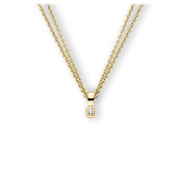 Collier in Gelbgold 585 mit zus. 0,1 ct. Brillant tw, vs von 123gold - E-3WK10-GG5-1Z8K4Z Collier in Gelbgold 585 mit zus. 0,1 ct. Brillant tw, vs von 123gold - E-3WK10-GG5-1Z8K4Z
