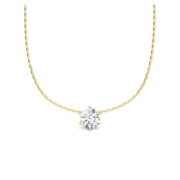 Collier in Gelbgold 585 mit zus. 0,25 ct. Brillant tw, si von Steinberg - Q-ZLCQZ-GG5-1U0YMFZ Collier in Gelbgold 585 mit zus. 0,25 ct. Brillant tw, si von Steinberg - Q-ZLCQZ-GG5-1U0YMFZ