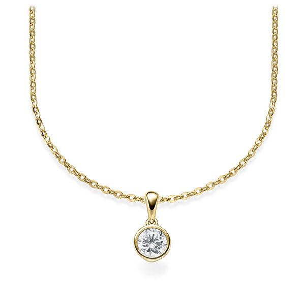 Collier in Gelbgold 585 mit zus. 0,25 ct. Brillant tw, si von Steinberg - Q-ZLFHK-GG5-1U125DZ Collier in Gelbgold 585 mit zus. 0,25 ct. Brillant tw, si von Steinberg - Q-ZLFHK-GG5-1U125DZ