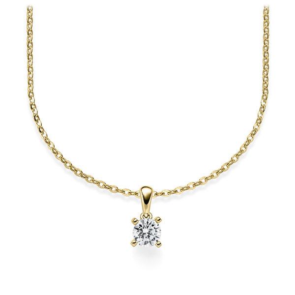 Collier in Gelbgold 585 mit zus. 0,25 ct. Brillant tw, si von Steinberg - Q-ZLJ6Y-GG5-1U12I6Z Collier in Gelbgold 585 mit zus. 0,25 ct. Brillant tw, si von Steinberg - Q-ZLJ6Y-GG5-1U12I6Z