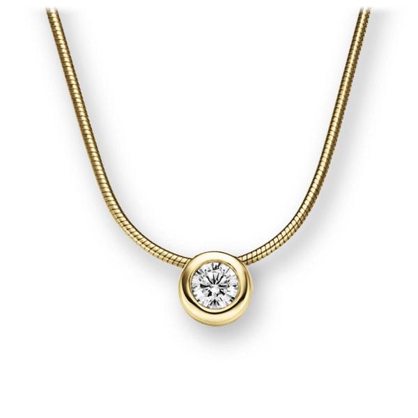 Collier in Gelbgold 585 mit zus. 0,25 ct. Brillant tw, vs von 123gold - E-2TWXW-GG5-2KTPHZ Collier in Gelbgold 585 mit zus. 0,25 ct. Brillant tw, vs von 123gold - E-2TWXW-GG5-2KTPHZ