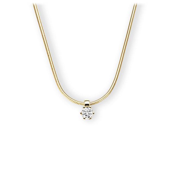 Collier in Gelbgold 585 mit zus. 0,25 ct. Brillant tw, vs von 123gold - E-3VBIG-GG5-1TMYJZ Collier in Gelbgold 585 mit zus. 0,25 ct. Brillant tw, vs von 123gold - E-3VBIG-GG5-1TMYJZ