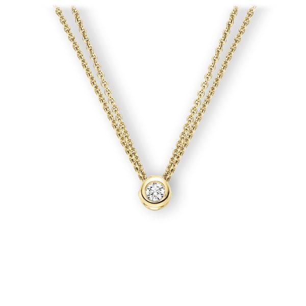 Collier in Gelbgold 585 mit zus. 0,25 ct. Brillant tw, vs von 123gold - E-3WJ2C-GG5-2KTPHZ Collier in Gelbgold 585 mit zus. 0,25 ct. Brillant tw, vs von 123gold - E-3WJ2C-GG5-2KTPHZ