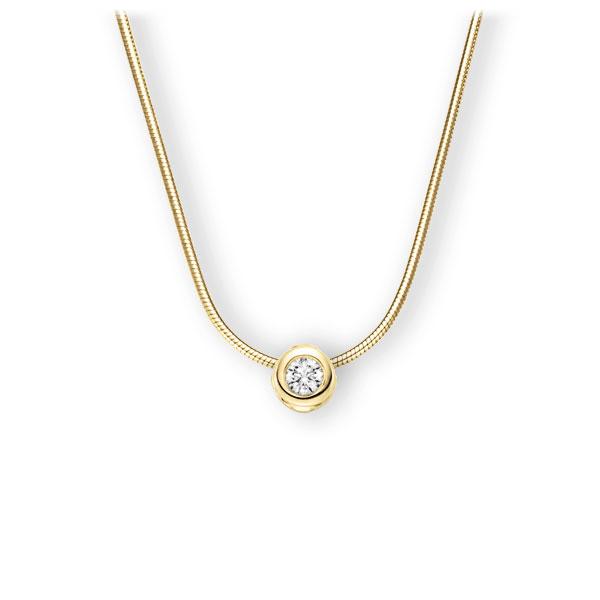 Collier in Gelbgold 585 mit zus. 0,25 ct. Brillant tw, vs von 123gold - E-3WJ3K-GG5-2KTPHZ Collier in Gelbgold 585 mit zus. 0,25 ct. Brillant tw, vs von 123gold - E-3WJ3K-GG5-2KTPHZ