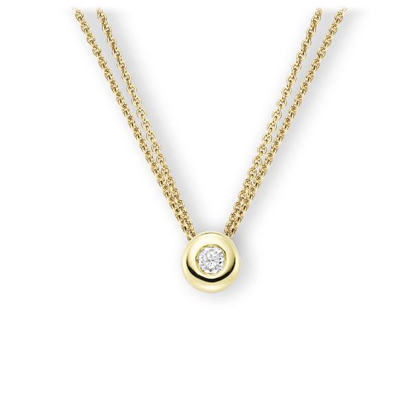 Collier in Gelbgold 585 mit zus. 0,25 ct. Brillant tw, vs von 123gold - E-3WJ83-GG5-2KTPHZ Collier in Gelbgold 585 mit zus. 0,25 ct. Brillant tw, vs von 123gold - E-3WJ83-GG5-2KTPHZ