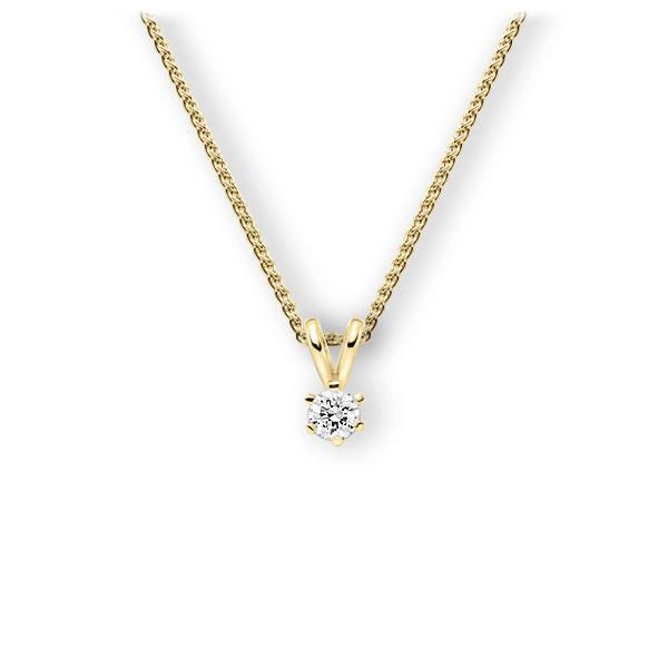 Collier in Gelbgold 585 mit zus. 0,25 ct. Brillant tw, vs von 123gold - E-3WJZ6-GG5-1TMYJZ Collier in Gelbgold 585 mit zus. 0,25 ct. Brillant tw, vs von 123gold - E-3WJZ6-GG5-1TMYJZ