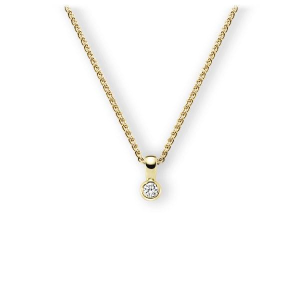 Collier in Gelbgold 585 mit zus. 0,25 ct. Brillant tw, vs von 123gold - E-3WZTX-GG5-2KTPHZ Collier in Gelbgold 585 mit zus. 0,25 ct. Brillant tw, vs von 123gold - E-3WZTX-GG5-2KTPHZ