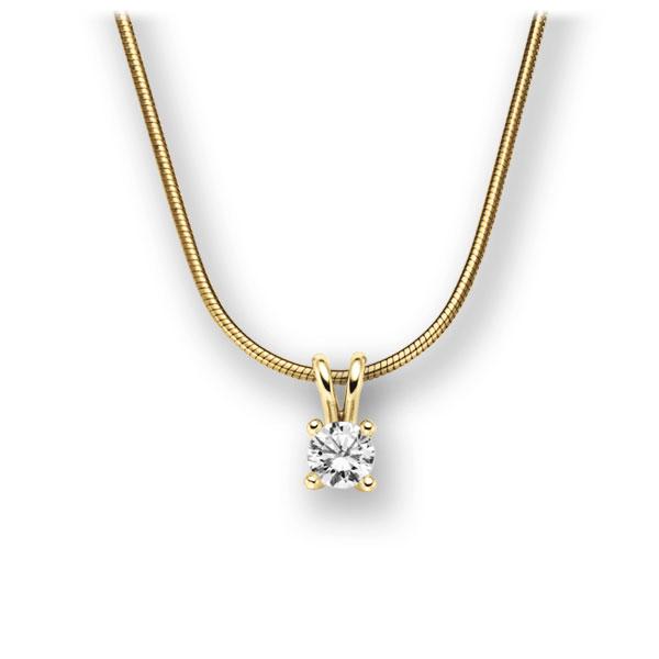 Collier in Gelbgold 585 mit zus. 0,25 ct. Brillant tw, vs von acredo - A-10LA48-GG5-1TXEFZ Collier in Gelbgold 585 mit zus. 0,25 ct. Brillant tw, vs von acredo - A-10LA48-GG5-1TXEFZ