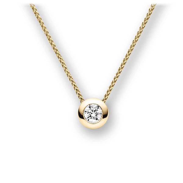Collier in Gelbgold 585 mit zus. 0,25 ct. Brillant tw, vs von acredo - A-11IBRE-GG5-1TXF4Z Collier in Gelbgold 585 mit zus. 0,25 ct. Brillant tw, vs von acredo - A-11IBRE-GG5-1TXF4Z