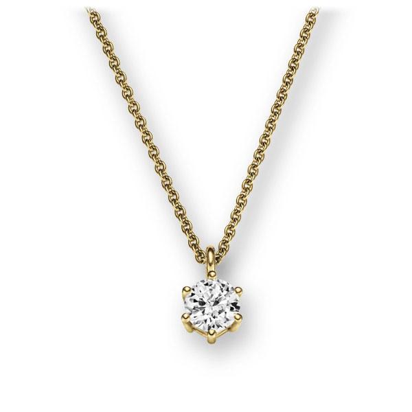 Collier in Gelbgold 585 mit zus. 0,2 ct. Brillant tw, vs von 123gold - E-2U6LF-GG5-1TMRHZ Collier in Gelbgold 585 mit zus. 0,2 ct. Brillant tw, vs von 123gold - E-2U6LF-GG5-1TMRHZ