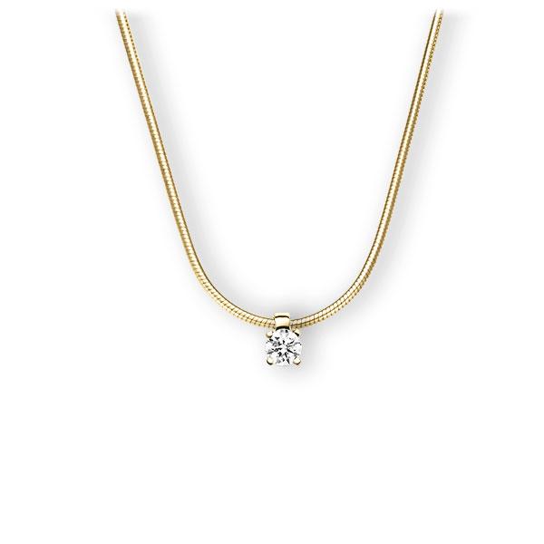 Collier in Gelbgold 585 mit zus. 0,2 ct. Brillant tw, vs von 123gold - E-3WI8K-GG5-1TT9UZ Collier in Gelbgold 585 mit zus. 0,2 ct. Brillant tw, vs von 123gold - E-3WI8K-GG5-1TT9UZ