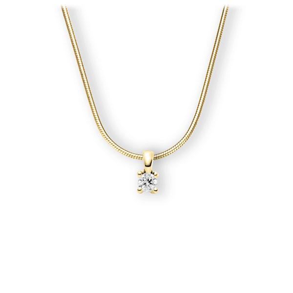 Collier in Gelbgold 585 mit zus. 0,2 ct. Brillant tw, vs von 123gold - E-3WIG6-GG5-1TT9UZ Collier in Gelbgold 585 mit zus. 0,2 ct. Brillant tw, vs von 123gold - E-3WIG6-GG5-1TT9UZ