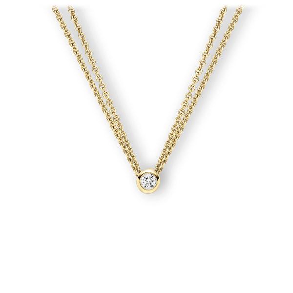 Collier in Gelbgold 585 mit zus. 0,2 ct. Brillant tw, vs von 123gold - E-3WJI4-GG5-2KTPGZ Collier in Gelbgold 585 mit zus. 0,2 ct. Brillant tw, vs von 123gold - E-3WJI4-GG5-2KTPGZ