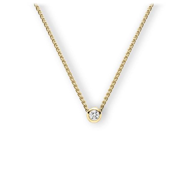 Collier in Gelbgold 585 mit zus. 0,2 ct. Brillant tw, vs von 123gold - E-3WJKC-GG5-2KTPGZ Collier in Gelbgold 585 mit zus. 0,2 ct. Brillant tw, vs von 123gold - E-3WJKC-GG5-2KTPGZ