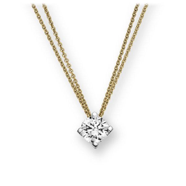 Collier in Gelbgold 585 Weißgold 585 mit 0,3 ct. Brillant tw, vs von 123gold - E-2U7E7-GW5-1IV6N1Z Collier in Gelbgold 585 Weißgold 585 mit 0,3 ct. Brillant tw, vs von 123gold - E-2U7E7-GW5-1IV6N1Z