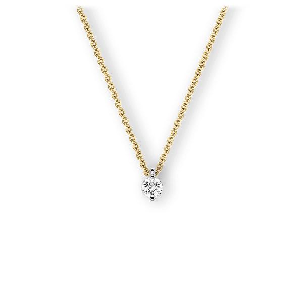 Collier in Gelbgold 585 Weißgold 585 mit 0,3 ct. Brillant tw, vs von 123gold - E-3VBL6-GW5-1IV5RBZ Collier in Gelbgold 585 Weißgold 585 mit 0,3 ct. Brillant tw, vs von 123gold - E-3VBL6-GW5-1IV5RBZ