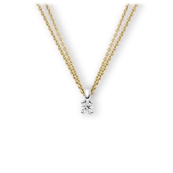 Collier in Gelbgold 585 Weißgold 585 mit 0,3 ct. Brillant tw, vs von 123gold - E-3WIFJ-GW5-1IV6N1Z Collier in Gelbgold 585 Weißgold 585 mit 0,3 ct. Brillant tw, vs von 123gold - E-3WIFJ-GW5-1IV6N1Z