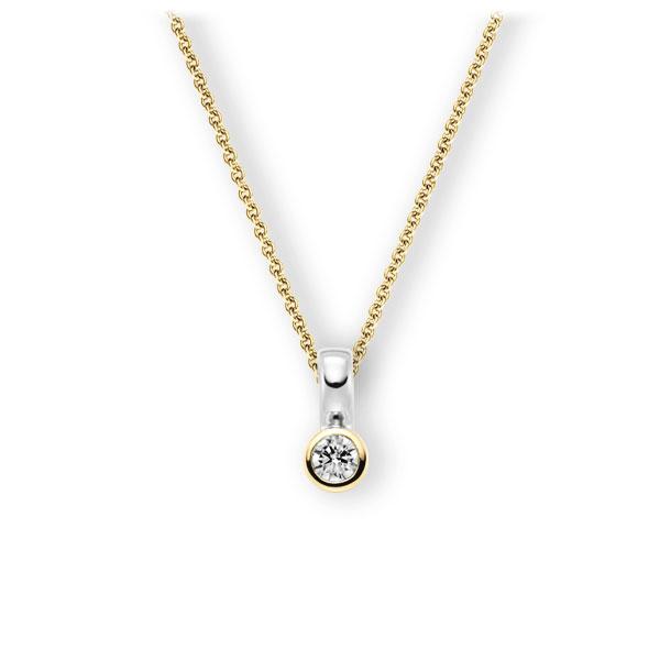 Collier in Gelbgold 585 Weißgold 585 mit 0,3 ct. Brillant tw, vs von 123gold - E-3WIUH-GW5-1IV5DGZ Collier in Gelbgold 585 Weißgold 585 mit 0,3 ct. Brillant tw, vs von 123gold - E-3WIUH-GW5-1IV5DGZ