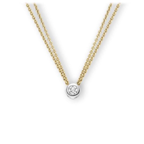 Collier in Gelbgold 585 Weissgold 585 mit 0,3 ct. Brillant tw, vs von 123gold - E-3WZV7-GW5-1IV5DGZ Collier in Gelbgold 585 Weissgold 585 mit 0,3 ct. Brillant tw, vs von 123gold - E-3WZV7-GW5-1IV5DGZ