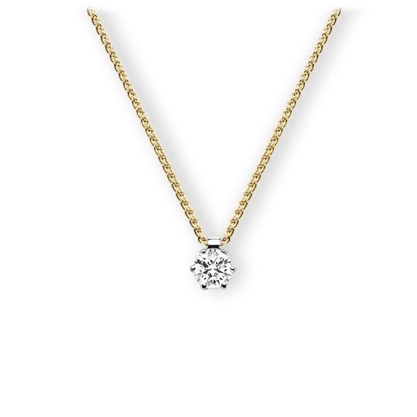 Collier in Gelbgold 585 Weißgold 585 mit 0,4 ct. Brillant tw, vs von 123gold - E-3VBK4-GW5-1IV561Z Collier in Gelbgold 585 Weißgold 585 mit 0,4 ct. Brillant tw, vs von 123gold - E-3VBK4-GW5-1IV561Z