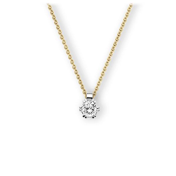 Collier in Gelbgold 585 Weißgold 585 mit 0,4 ct. Brillant tw, vs von 123gold - E-3WIK7-GW5-1IV561Z Collier in Gelbgold 585 Weißgold 585 mit 0,4 ct. Brillant tw, vs von 123gold - E-3WIK7-GW5-1IV561Z