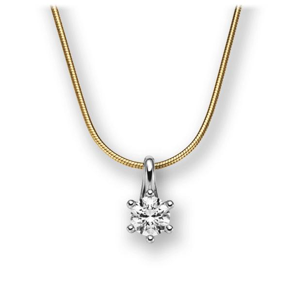 Collier in Gelbgold 585 Weißgold 585 mit 0,4 ct. Brillant tw, vs von acredo - A-10M9RK-GW5-1IV561Z Collier in Gelbgold 585 Weißgold 585 mit 0,4 ct. Brillant tw, vs von acredo - A-10M9RK-GW5-1IV561Z