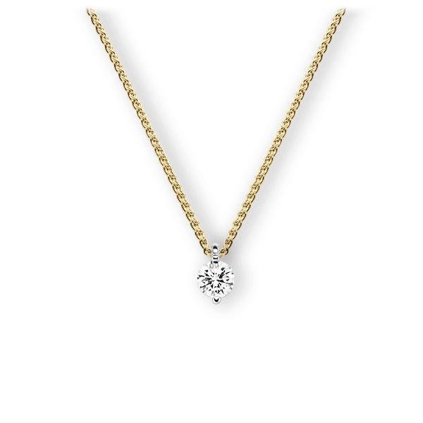 Collier in Gelbgold 585 Weißgold 585 mit 0,5 ct. Brillant tw, vs von 123gold - E-3WI4G-GW5-1IV5GLZ Collier in Gelbgold 585 Weißgold 585 mit 0,5 ct. Brillant tw, vs von 123gold - E-3WI4G-GW5-1IV5GLZ