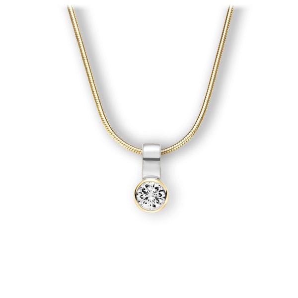 Collier in Gelbgold 585 Weißgold 585 mit 0,5 ct. Brillant tw, vs von 123gold - E-3WIY0-GW5-1IV4L1Z Collier in Gelbgold 585 Weißgold 585 mit 0,5 ct. Brillant tw, vs von 123gold - E-3WIY0-GW5-1IV4L1Z