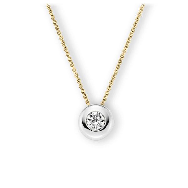 Collier in Gelbgold 585 Weißgold 585 mit 0,5 ct. Brillant tw, vs von 123gold - E-3WJ6P-GW5-1IV4L1Z Collier in Gelbgold 585 Weißgold 585 mit 0,5 ct. Brillant tw, vs von 123gold - E-3WJ6P-GW5-1IV4L1Z