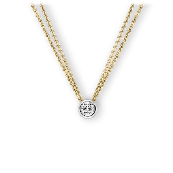 Collier in Gelbgold 585 Weißgold 585 mit 0,5 ct. Brillant tw, vs von 123gold - E-3WJI8-GW5-1IV4L1Z Collier in Gelbgold 585 Weißgold 585 mit 0,5 ct. Brillant tw, vs von 123gold - E-3WJI8-GW5-1IV4L1Z