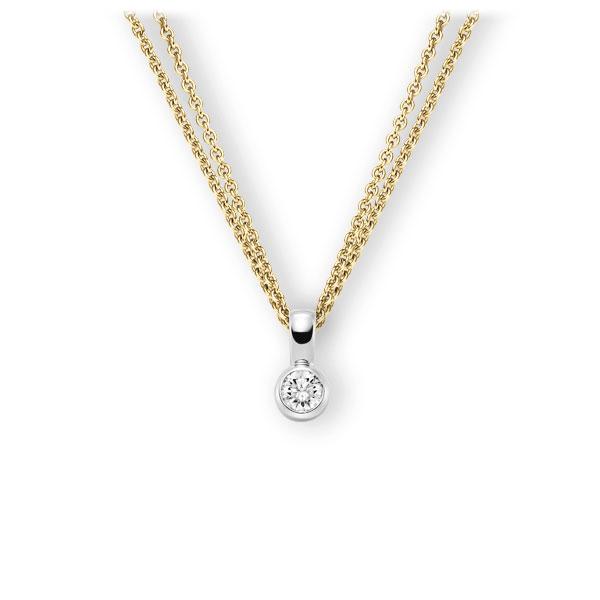 Collier in Gelbgold 585 Weißgold 585 mit 0,5 ct. Brillant tw, vs von 123gold - E-3WK13-GW5-1IV4L1Z Collier in Gelbgold 585 Weißgold 585 mit 0,5 ct. Brillant tw, vs von 123gold - E-3WK13-GW5-1IV4L1Z