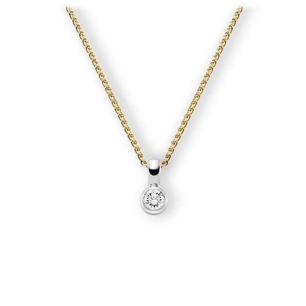 Collier in Gelbgold 585 Weissgold 585 mit 0,5 ct. Brillant tw, vs von 123gold - E-3WK2V-GW5-1IV4L1Z Collier in Gelbgold 585 Weissgold 585 mit 0,5 ct. Brillant tw, vs von 123gold - E-3WK2V-GW5-1IV4L1Z