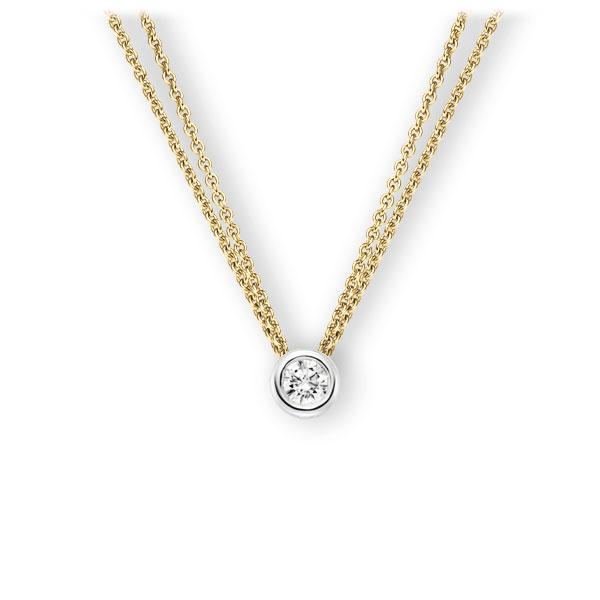 Collier in Gelbgold 585 Weißgold 585 mit 0,5 ct. Brillant tw, vs von 123gold - E-3WZV8-GW5-1IV4L1Z Collier in Gelbgold 585 Weißgold 585 mit 0,5 ct. Brillant tw, vs von 123gold - E-3WZV8-GW5-1IV4L1Z