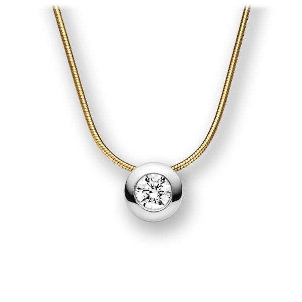 Collier in Gelbgold 585 Weißgold 585 mit 0,5 ct. Brillant tw, vs von acredo - A-10L8J6-GW5-1IV4L1Z Collier in Gelbgold 585 Weißgold 585 mit 0,5 ct. Brillant tw, vs von acredo - A-10L8J6-GW5-1IV4L1Z
