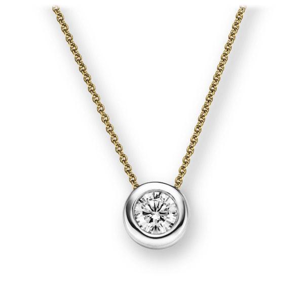 Collier in Gelbgold 585 Weißgold 585 mit 0,7 ct. Brillant tw, si von 123gold - E-2TW7K-GW5-1R7KG4Z Collier in Gelbgold 585 Weißgold 585 mit 0,7 ct. Brillant tw, si von 123gold - E-2TW7K-GW5-1R7KG4Z