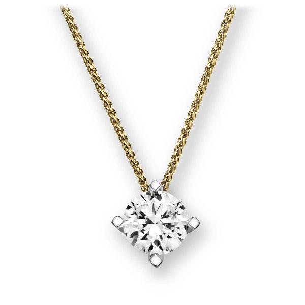 Collier in Gelbgold 585 Weißgold 585 mit 0,7 ct. Brillant tw, si von 123gold - E-36DW3-GW5-1R7K9LZ Collier in Gelbgold 585 Weißgold 585 mit 0,7 ct. Brillant tw, si von 123gold - E-36DW3-GW5-1R7K9LZ