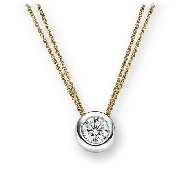 Collier in Gelbgold 585 Weißgold 585 mit 0,7 ct. Brillant tw, si von 123gold - E-36E0C-GW5-1R7KG4Z Collier in Gelbgold 585 Weißgold 585 mit 0,7 ct. Brillant tw, si von 123gold - E-36E0C-GW5-1R7KG4Z