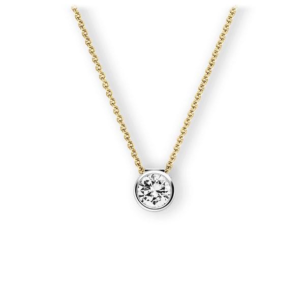 Collier in Gelbgold 585 Weißgold 585 mit 0,7 ct. Brillant tw, vs von 123gold - E-3VB3U-GW5-1IV4XRZ Collier in Gelbgold 585 Weißgold 585 mit 0,7 ct. Brillant tw, vs von 123gold - E-3VB3U-GW5-1IV4XRZ