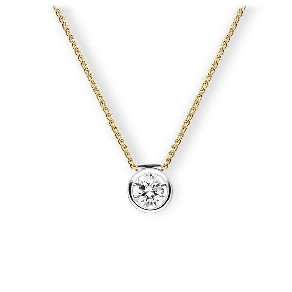 Collier in Gelbgold 585 Weissgold 585 mit 0,7 ct. Brillant tw, vs von 123gold - E-3VBC7-GW5-1IV4XRZ Collier in Gelbgold 585 Weissgold 585 mit 0,7 ct. Brillant tw, vs von 123gold - E-3VBC7-GW5-1IV4XRZ