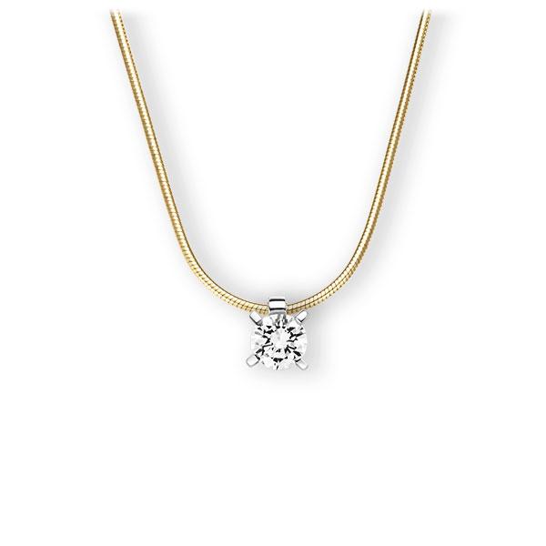 Collier in Gelbgold 585 Weißgold 585 mit 0,7 ct. Brillant tw, vs von 123gold - E-3WI8S-GW5-1IV4J1Z Collier in Gelbgold 585 Weißgold 585 mit 0,7 ct. Brillant tw, vs von 123gold - E-3WI8S-GW5-1IV4J1Z